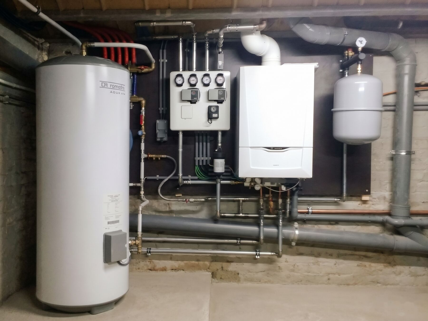 Stookruimte met boiler en ketel